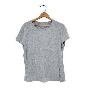 Three Dots Simple Grey Cotton/Modal Lightweight‎ T Shirt - Size large